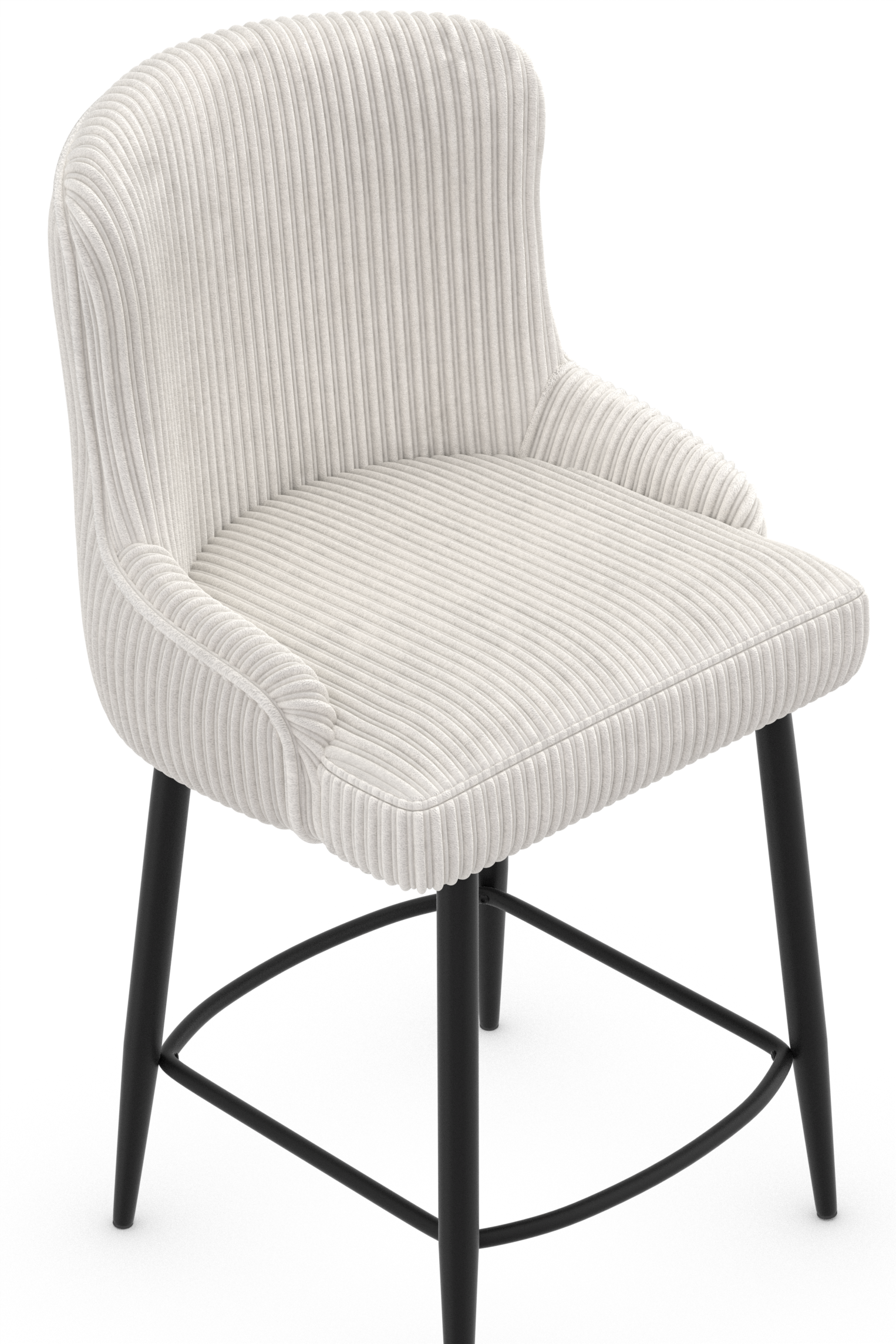 Alpine Bar Stool Ivory Fabric