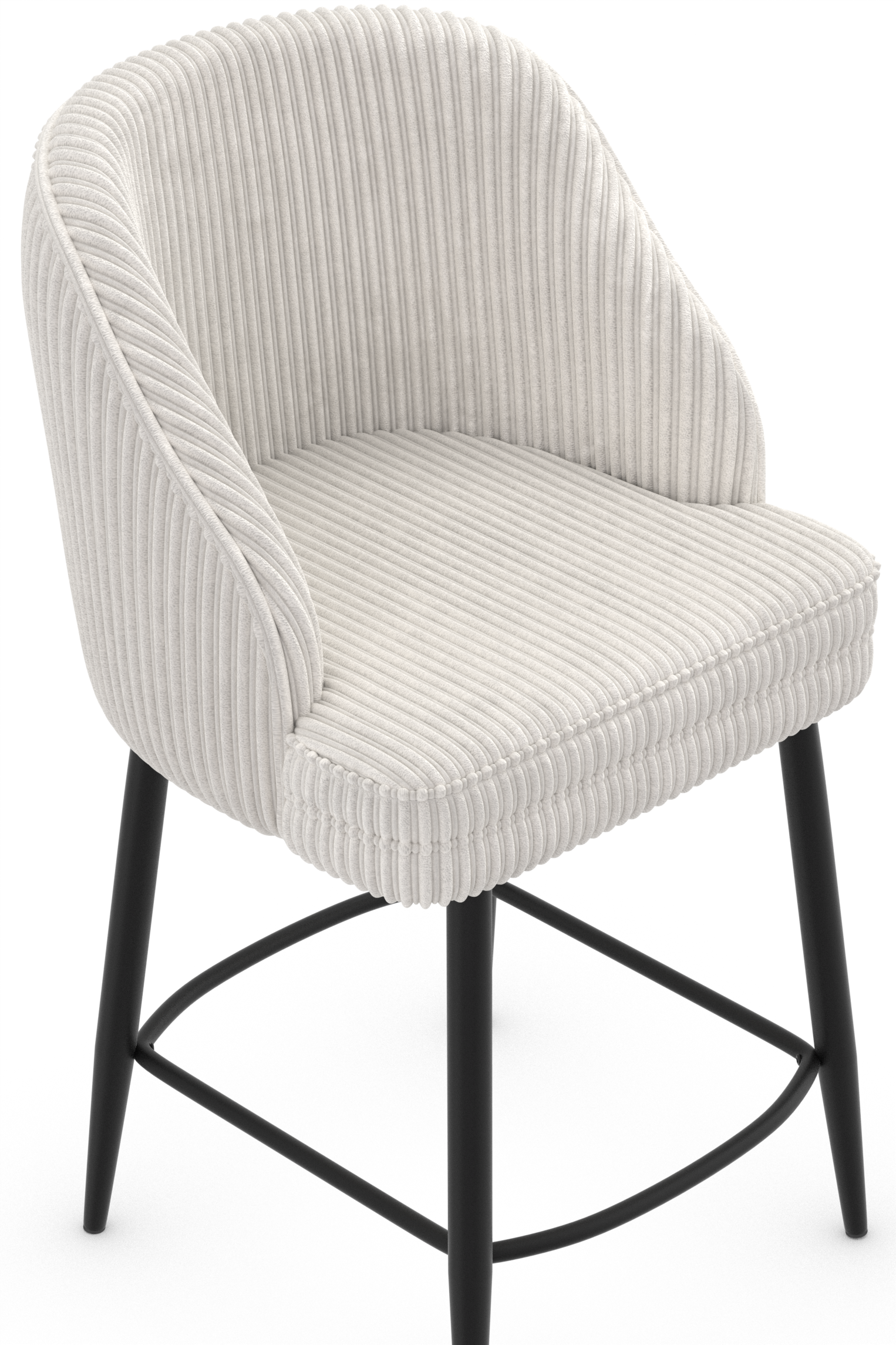 Ashton Bar Stool Ivory Fabric