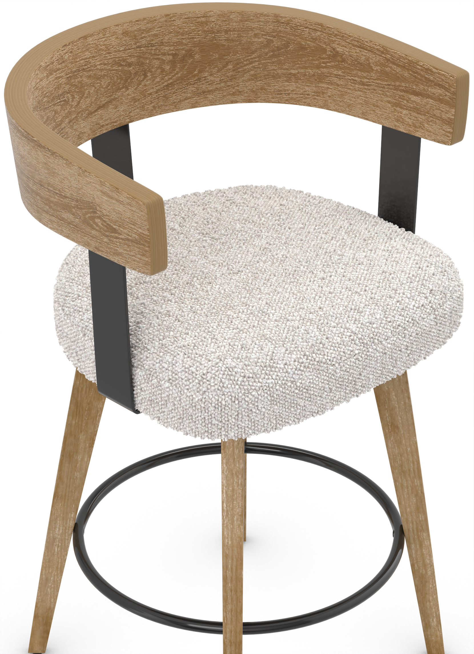 Astrid Bar Stool Ivory Boucle